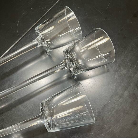 NEW Pottery Barn Glass Long Stem Classic Tealight Votive Candleholders Set … - Picture 6 of 14